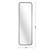 TUYOHW Rectangle Full Length Mirror,47x14'' Wall-Mounted Shatterproof Mirror with Aluminum Frame,Door Mirror Suitable for Modern Home Decor - 3 of 4