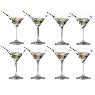 Riedel 6416/77 Vinum Dishwasher Safe Crystal Inverted Cone Shaped Martini Cocktail Glass Set, 4.59 Ounce, (8 pack)