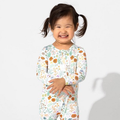 Bellabu Bear Baby Summer Floral Bamboo Convertible Footie