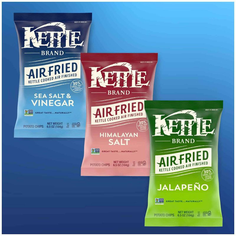 Kettle Brand Potato Chips Air Fried Sea Salt &#38; Vinegar Kettle Chips - 6.5oz, 5 of 12