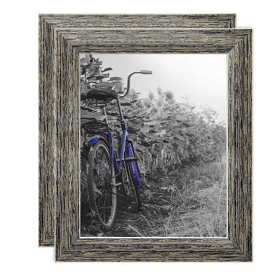 Americanflat 2 Pack Picture Frame with polished glass - Available in a variety of Sizes and Colors