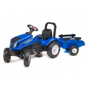Falk New Holland T6 Pedal Tractor with Trailer by Falk FA3080AB - 1 of 2