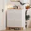 Tiramisubest 32 Inch Shoe Storage Cabinet Flip Drawer Shoe Cabinet Hidden Storage Narrow Entryway Organizer Space-Saving Shoe Rack - 3 of 4