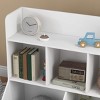 INFURNIC Decorative Bookshelf 3 Tier Kids Toy Shelf with 5 Compartments and Anti Tip Device, White, 36"*16.9"*31.1" - 3 of 4