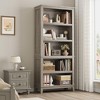 71" Tall 5-Tier Bookcase w/Adjustable Shelves, 31.5in Width Farmhouse Wooden Bookshelf for Living Room, Office, Library - 3 of 4