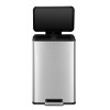 EKO 25L+25L Eco Rise Recycle Dual Compartment Step: Stainless Steel Indoor Trash Can, Kitchen Recycling Bin, Silver - 3 of 4