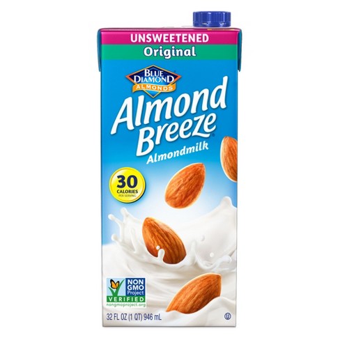 Blue Diamond Almond Breeze Unsweetened Almond Milk - 32 Fl Oz : Target