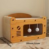 FAAYFIAN Extra-Large Corrugated Cat Scratcher House with 2 Hanging Balls & Play Tunnel ¨C Durable Cardboard Hideout for Cats & Kittens - 2 of 4