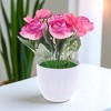 Unique Bargains Artificial Plants Hydrangea Tea Bud Plastic 3.74"x3.74"x7.87" 1 Pcs - 2 of 4