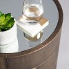 Florencia Round Side Table - Clear/Antique Brass - Safavieh. - 3 of 4