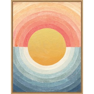 Amanti Art Retro Vibes Abstract Sun by Danhui Nai Canvas Wall Art Print Framed 18 x 24-in. - 1 of 4