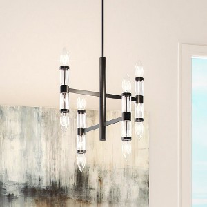 Urban Ambiance Luxury Modern Chandelier,  20''H x 18''W,  Matte Black Finish, ULB2180 - 1 of 4
