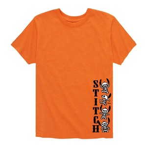 Boys' - Disney - Stitch Skeletons Short Sleeve Graphic T-Shirt - 1 of 4