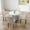 KTMBDW Dining Table Set, Dining Room Table Set for Small Spaces Kitchen Table and Chairs for 4 Table with Chairs for Small Apartment, White - 4 of 4