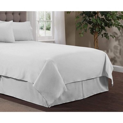 Superity Linen Full Size White Cotton Flat Sheet