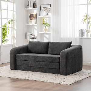 Hrinhom 71.2"W Loveseat Sofa,Convertible Sleeper Lounge Couch - 1 of 4
