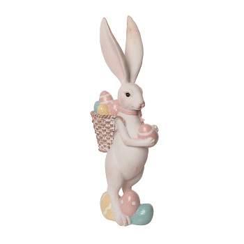 Transpac Resin 16.25" White Easter Elegant Bunny Decor