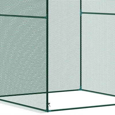 Green Mesh Walk-In Crop Cage with Zippered Door
