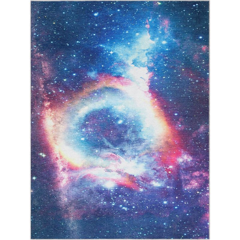 Well Woven Apollo Flat Weave Celestial Space Helix Multicolor Area Rug, 1 of 10
