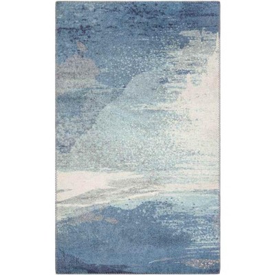 Mark & Day Rayleigh 2'3"x3'9" Rectangle Woven Indoor Area Rugs Aqua: Modern Stain-Resistant Polyester, Pet Friendly