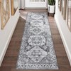 Washable Non Slip Low Pile Area Rug for Living Room Vintage Floral Indoor Carpet Stain Resistant Foldable Floor Cover - 2 of 4