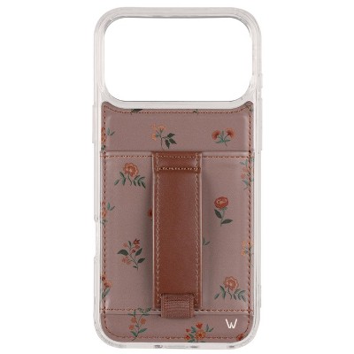 Walli Cases Mauve Meadow Phone Case with Wallet and Finger Strap