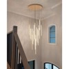 LLHZSY 18-Light Dimmable Integrated LED Chandelier Linear Kitchen Island Light Fixture-Gold - 2 of 4