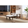 Akoasm Solid Wood Frame Soft Fabric Accent Barrel Sofa & Armchair With Footrest For Living Room, Office & Bedroom - 4 of 4