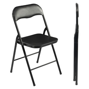 Gulches Pack of 2 Steel Frame Metal Foam Padded Folding Chairs for Kids, Green/Red - 1 of 4