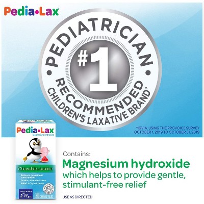 Pedialax Laxative Chewable Tablets For Kids Ages 211 Watermelon