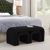 Grungis 44 Inch Teddy Storage BenchesSet of 3,Upholstered Storage Ottoman with 2 16.5 Inch Stools,Storage Ottoman Bench for Living Room,Bedroom - 2 of 4
