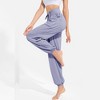 BABYYER Women's High Waisted Yoga Pants, Wide Leg Fake Drawstring Trousers, Casual Sweatpants with Pockets, Quick-Drying and Breathable - 2 of 4