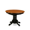 East West Furniture AVT-BLK-TP Oval Table with 18" Butterfly leaf -Black and Cherry . - 3 of 4