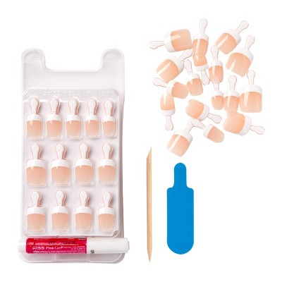 KISS Products Salon Acrylic Short Square French Manicure Kit - Power Play - 31ct_5