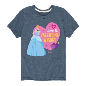 Girls' - Disney Princess - Kisses and Valentine Wishes Short Sleeve Graphic T-Shirt - 1 of 4