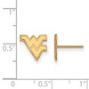 Black Bow Jewelry 14k Yellow Gold West Virginia Mountaineers NCAA Post Earrings - 2 of 3