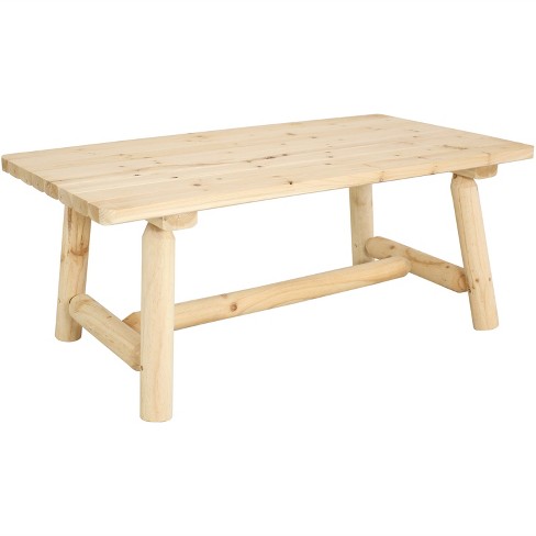Sunnydaze Indoor/outdoor Unfinished Natural Fir Wood Rustic Cabin Style ...