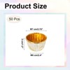 Unique Bargains Round-Pattern Greaseproof Single-sided Aluminum Foil Cupcake Liners 50 Pcs - 2 of 4