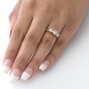 Pompeii3 1ct Three Stone Diamond Engagement Womens Anniversary Ring 14k Yellow Gold - 3 of 4
