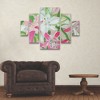 Trademark Fine Art Sandra Lafrate Pink and White Lilies II 5 Piece Panel Set Art - 3 of 3