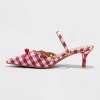 Women's Lysandra Gingham Eyelet Kitten Heels - Wild Fable™ Red - 2 of 4