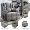 ChicFurnit Living Room Arm Chair Accent Chair with Massage Heat Lounge Seating Ultra Plush Comfort Support for Living Room, 37.8"*38.12"*40.94" - 2 of 4