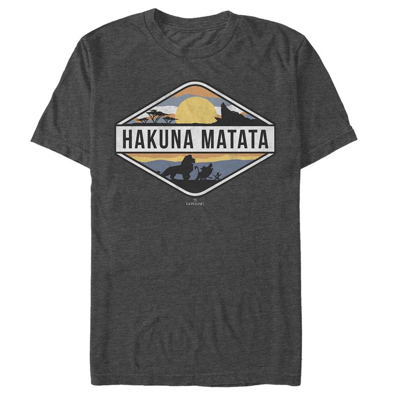 Men's Lion King Hakuna Matata National Park Emblem T-Shirt, 1 of 6