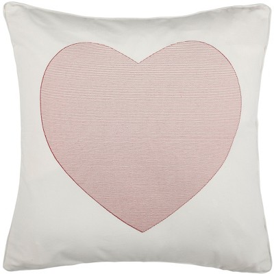 Avery Pillow - White/Red - 20" X 20"  - Safavieh