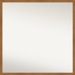 27" x 27" Non-Beveled Carlisle Blonde Narrow Wood Wall Mirror - Amanti Art: Square, Modern, Wall-Mounted - 1 of 4