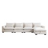157.5" Corduroy Cloud L-Shaped Modular Sectional Sofa with Deep Seat & Storage Ottoman - 2 of 4