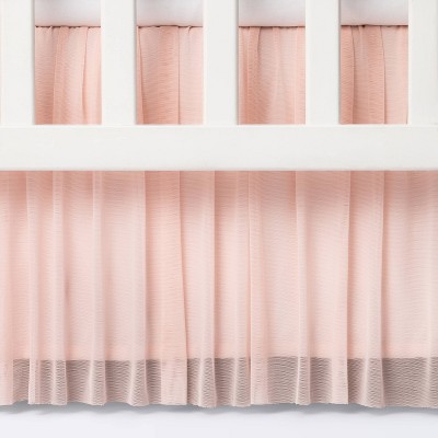 White tulle outlet crib skirt