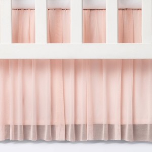 Crib Skirt Tulle - Cloud Island™ Light Pink - 1 of 3