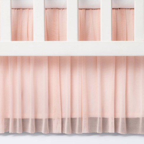 Crib Skirt Tulle - Cloud Island™ Light Pink : Target