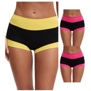 INSPIRE CHIC Women's High Waisted Loose Classic Full Coverage Briefs Breathable Cotton Ladies Panties 3 Packs - 1 of 4